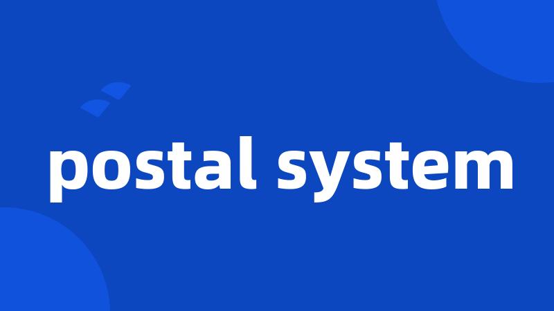 postal system