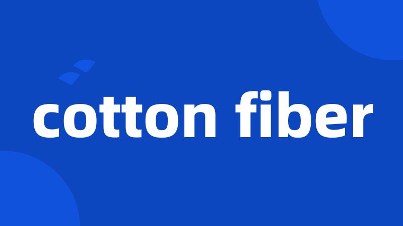 cotton fiber