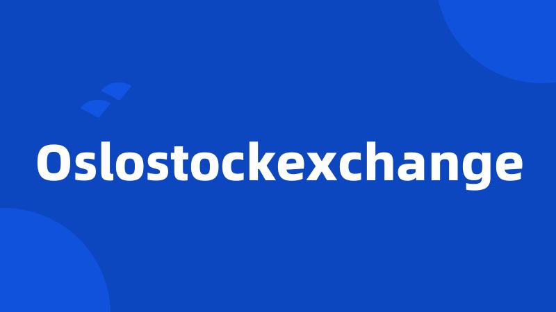 Oslostockexchange