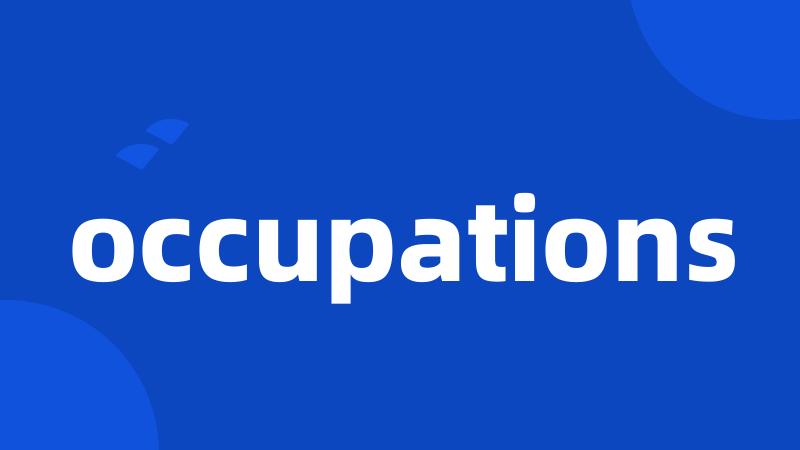 occupations