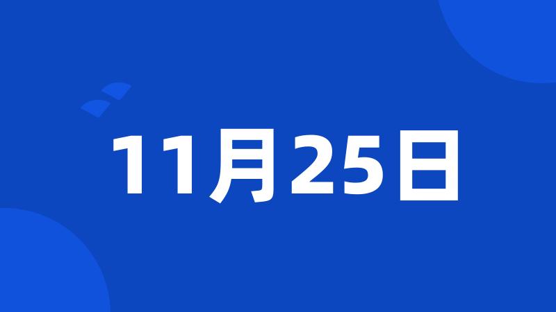 11月25日