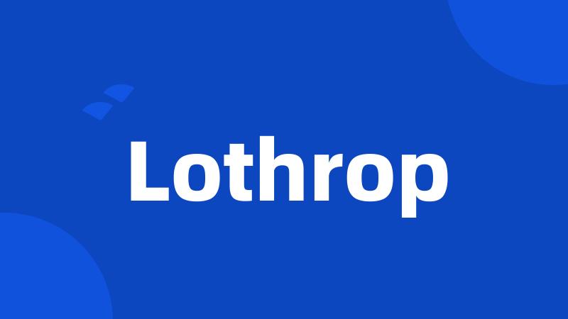 Lothrop