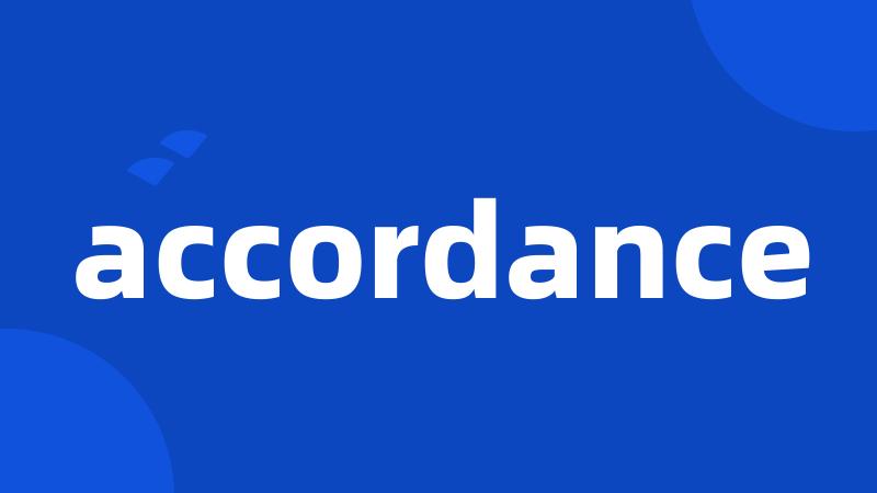 accordance