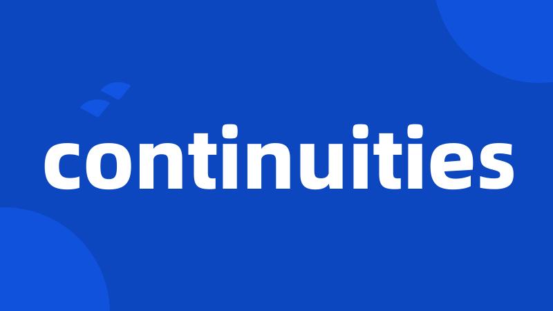 continuities