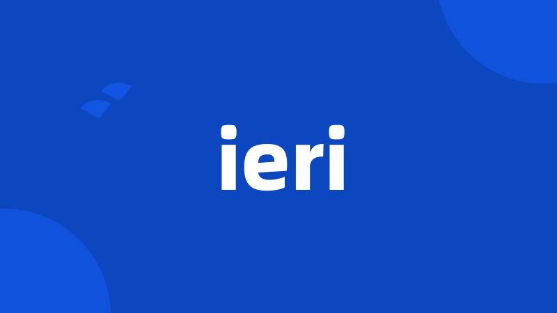 ieri