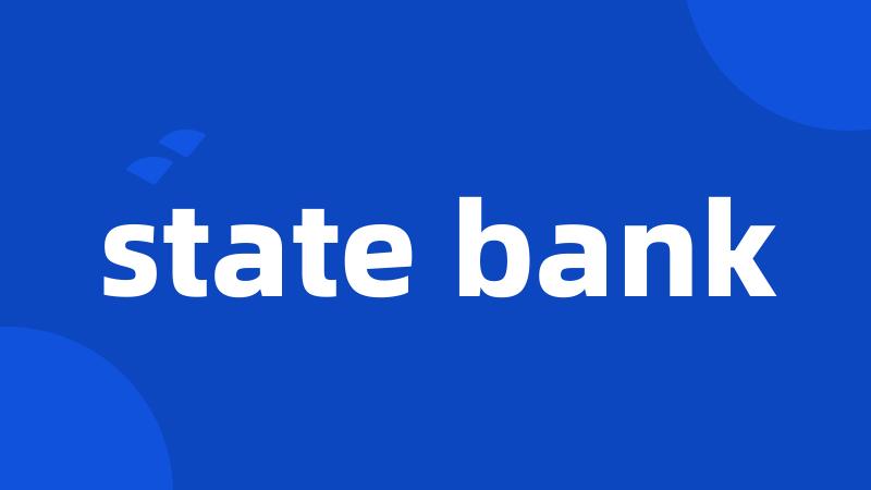 state bank