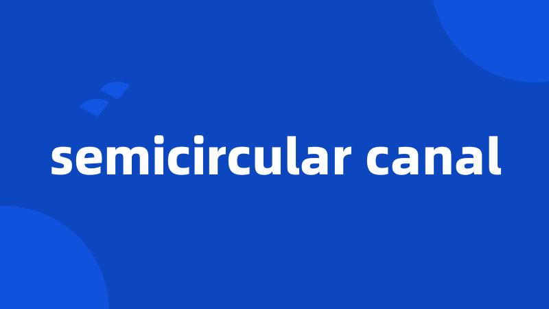 semicircular canal