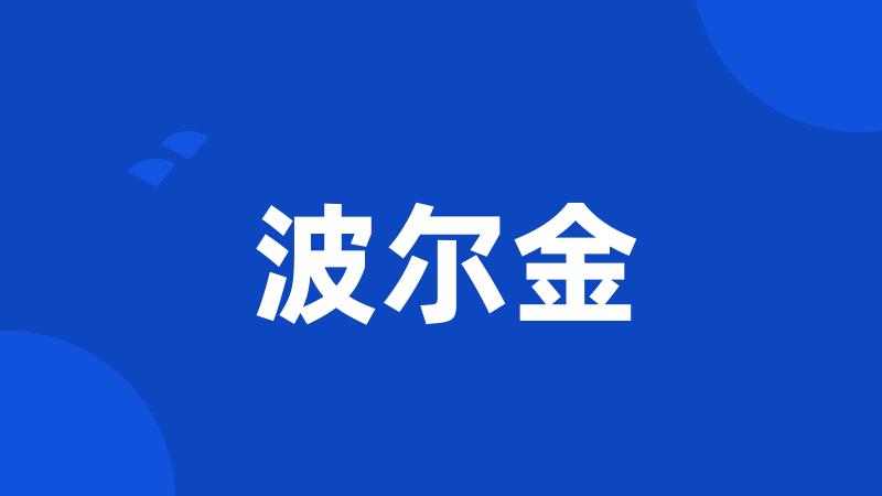 波尔金