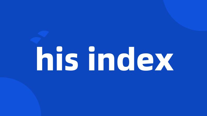his index