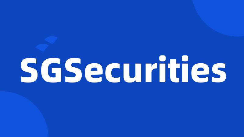 SGSecurities