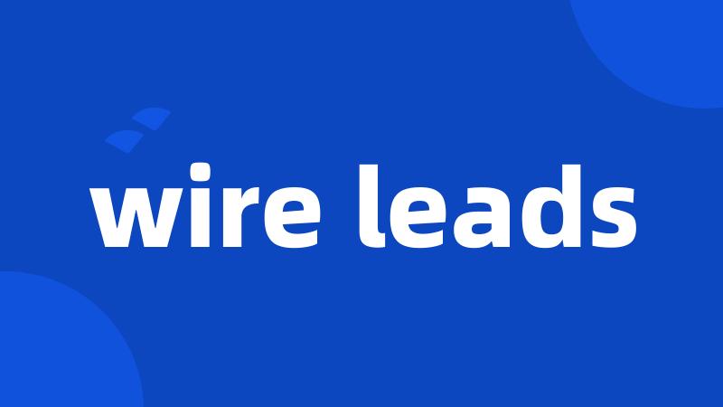 wire leads