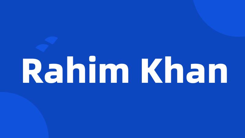 Rahim Khan