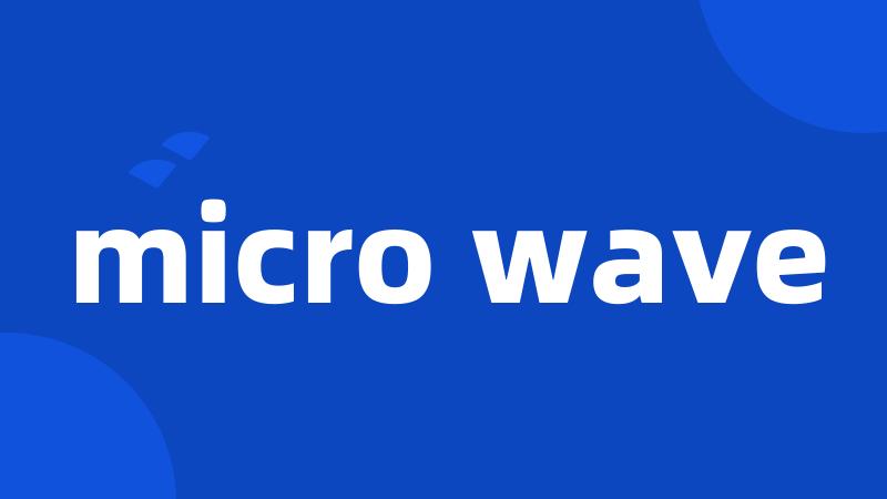 micro wave