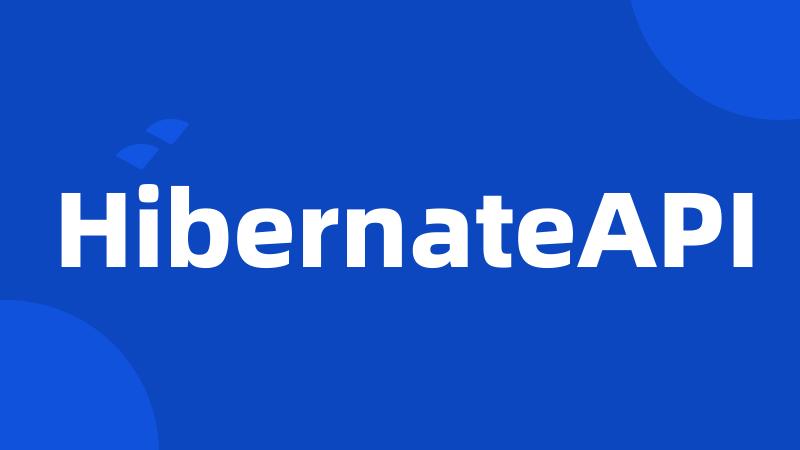 HibernateAPI