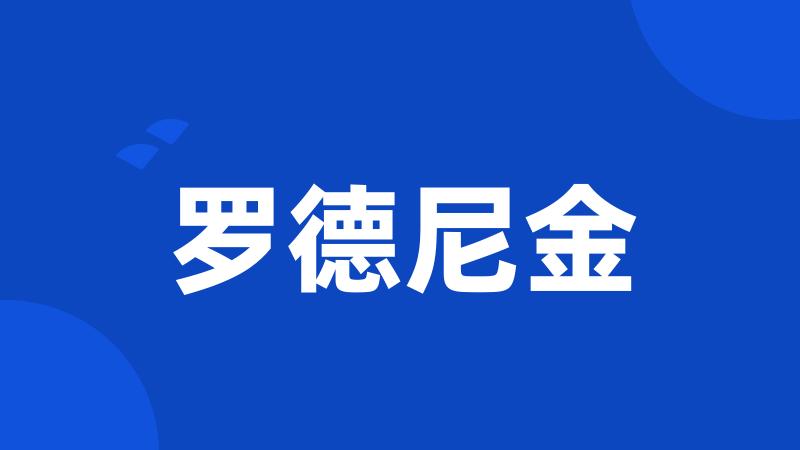 罗德尼金