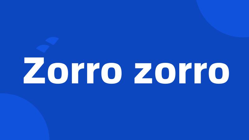 Zorro zorro