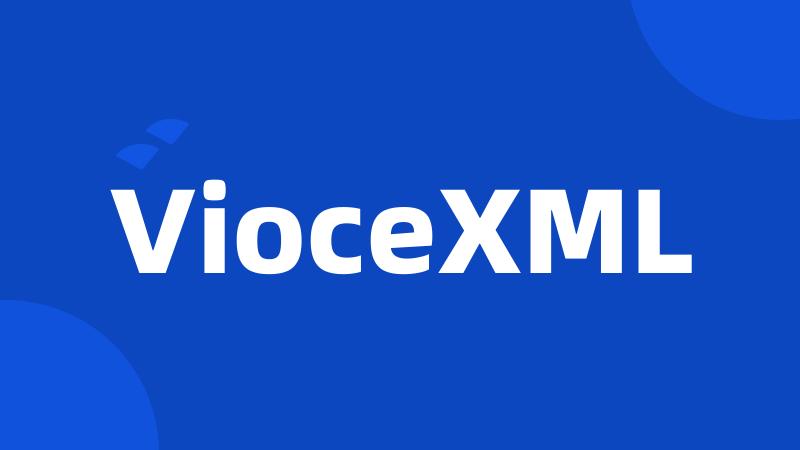 VioceXML