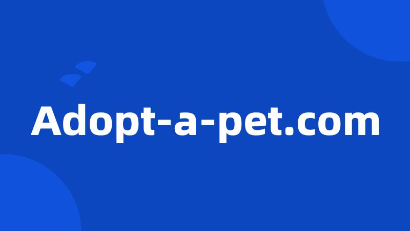 Adopt-a-pet.com