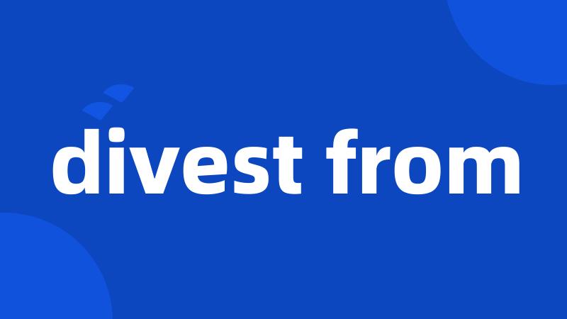 divest from