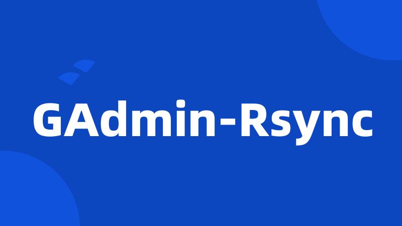 GAdmin-Rsync