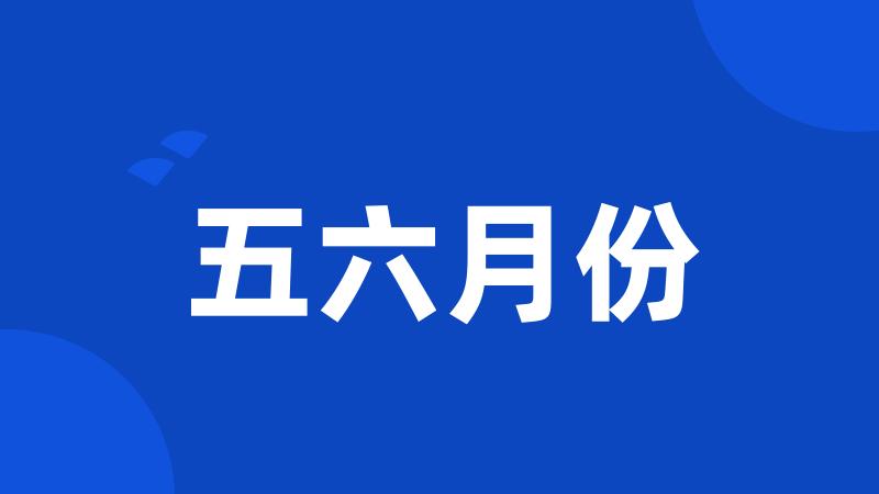 五六月份