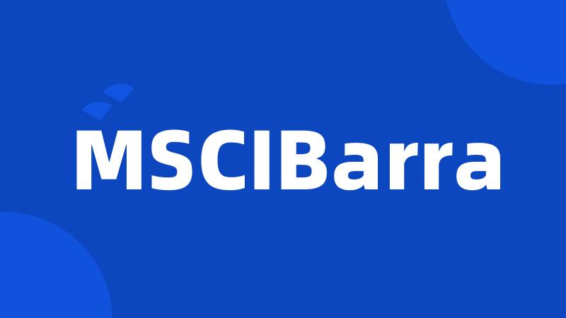 MSCIBarra