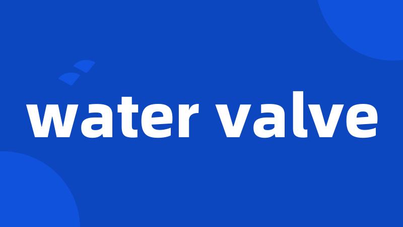 water valve