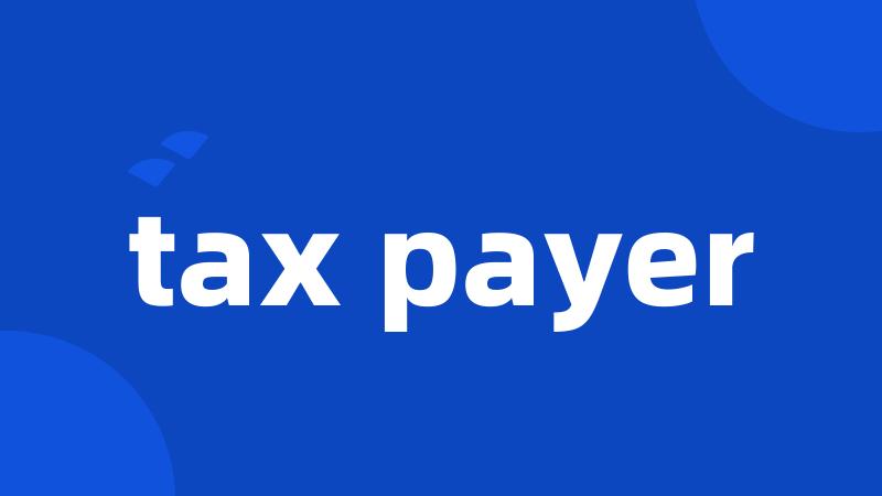 tax payer