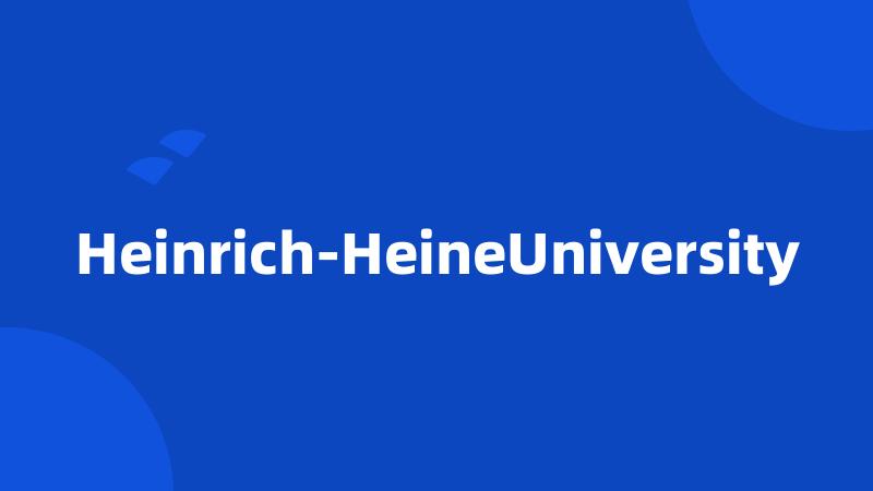 Heinrich-HeineUniversity