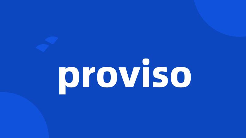 proviso