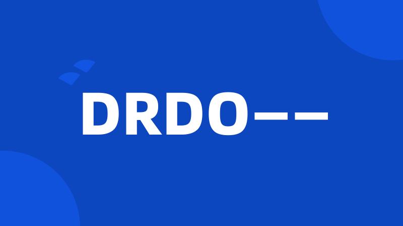 DRDO——