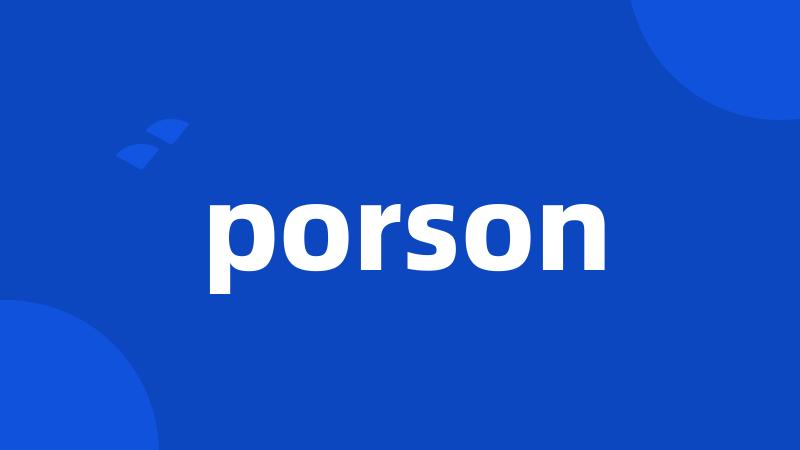 porson