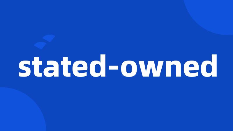 stated-owned