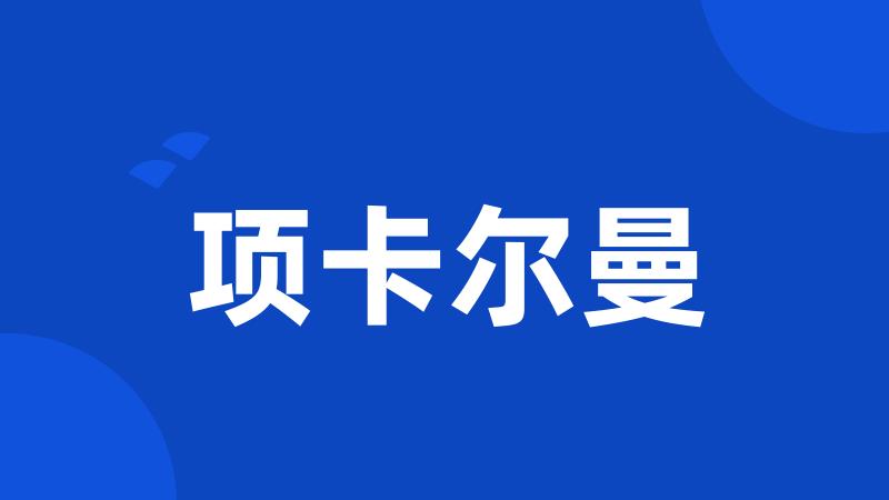 项卡尔曼