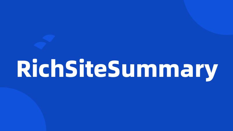 RichSiteSummary