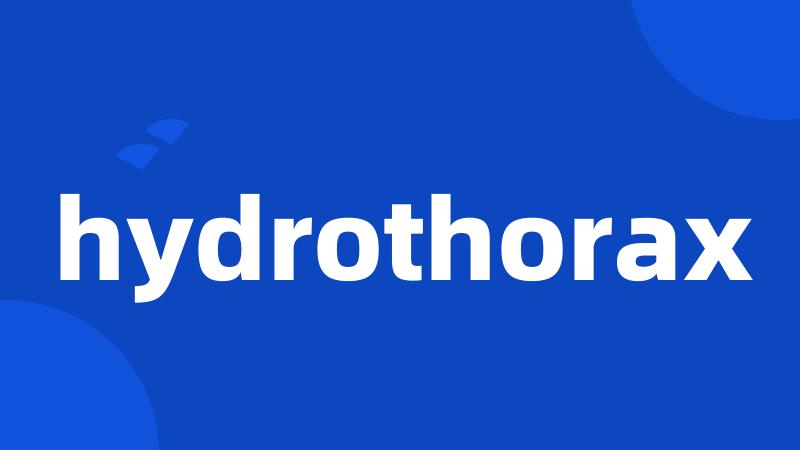 hydrothorax