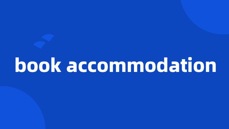 book accommodation