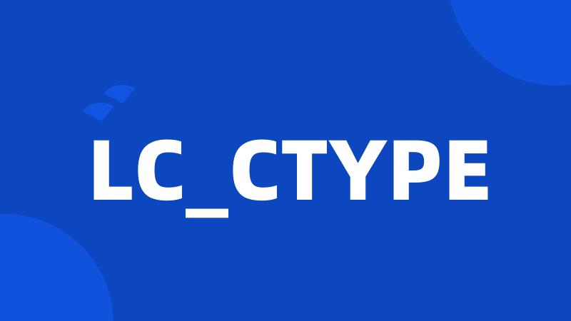 LC_CTYPE