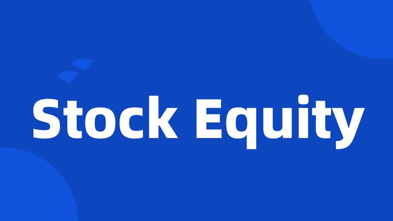 Stock Equity