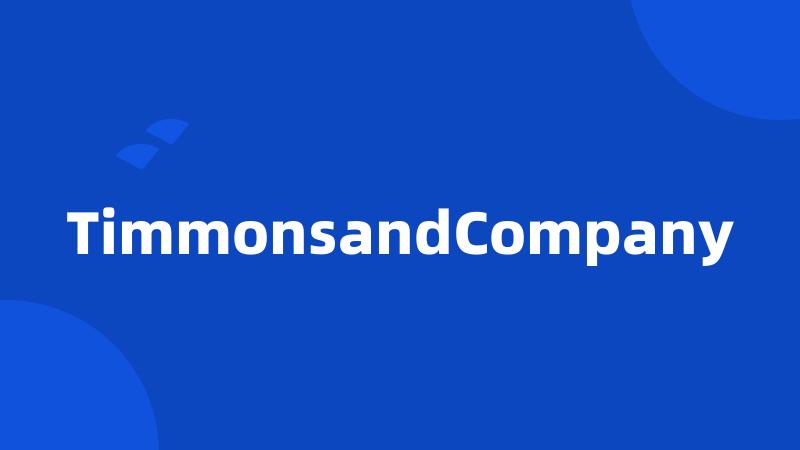 TimmonsandCompany