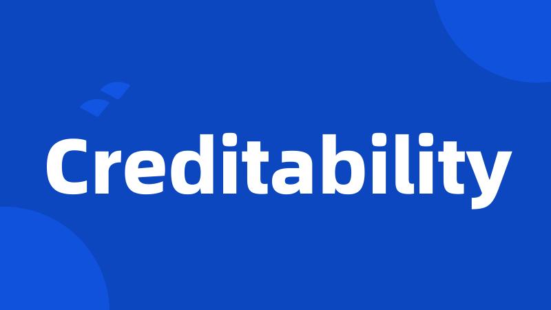 Creditability