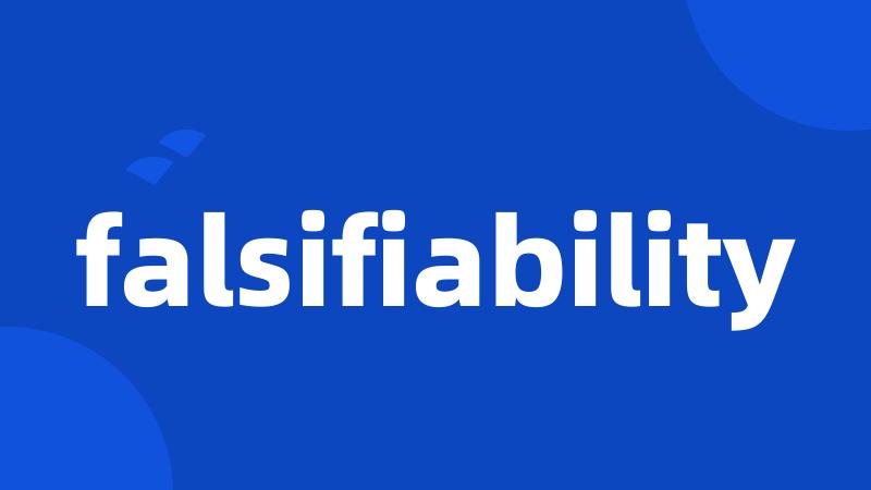 falsifiability