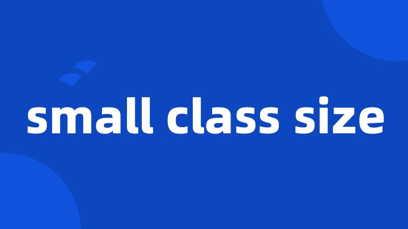 small class size