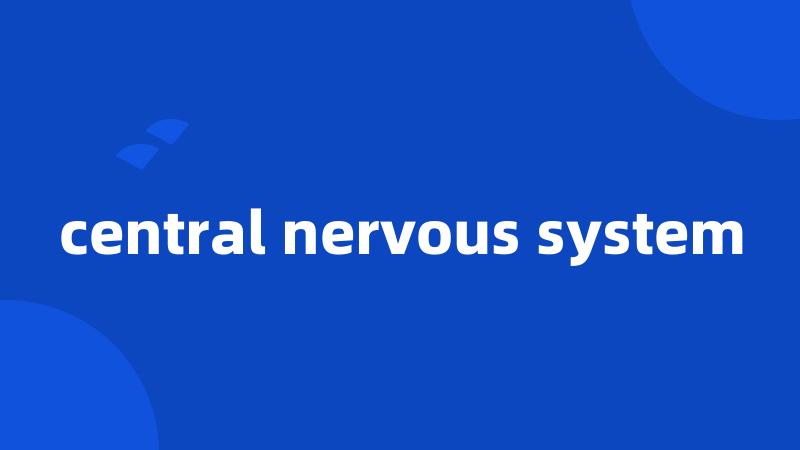 central nervous system