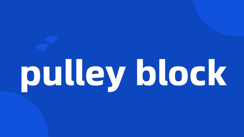 pulley block