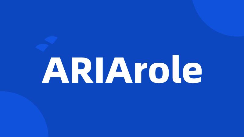 ARIArole