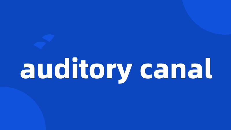 auditory canal