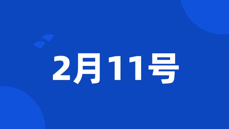 2月11号