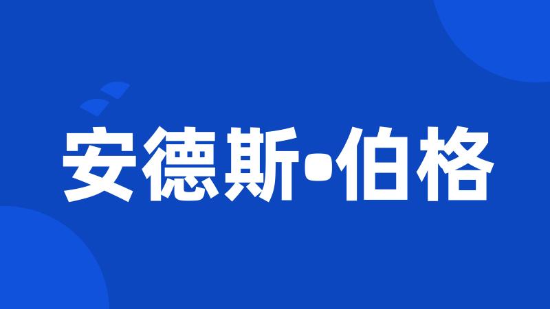 安德斯•伯格