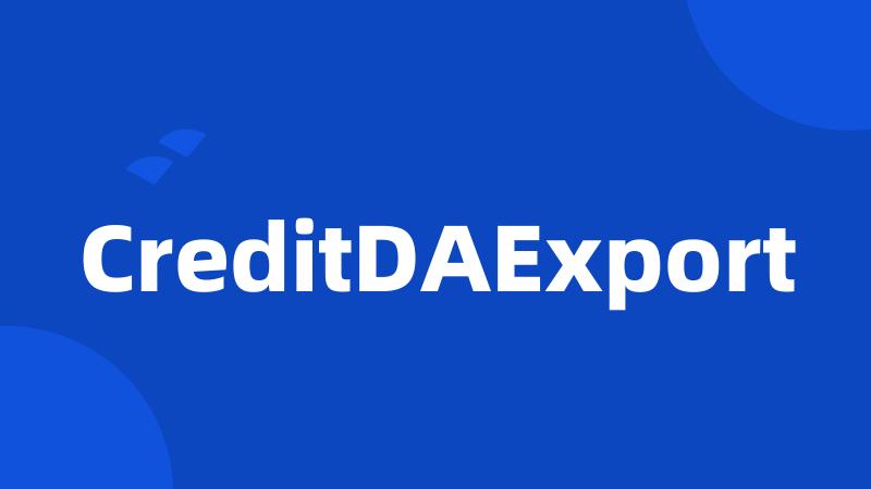 CreditDAExport